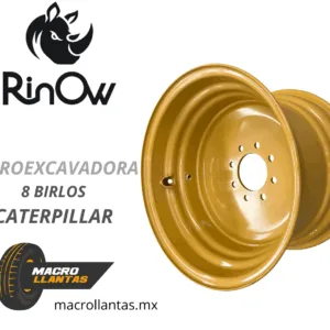 RIN 16 X 8 Eje Delantero Retroexcavadora 8 Birlos